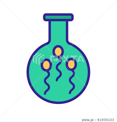 artificial insemination icon vector. Isolated contour symbol illustration 61930133