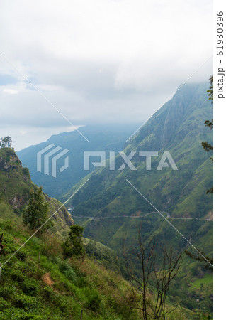 Mountain landscape, green slopes. Beauty of 61930396