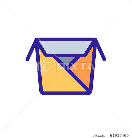 box with food icon vector. Isolated contour symbol illustration box with food icon vector. Isolated contour symbol illustration 61930460