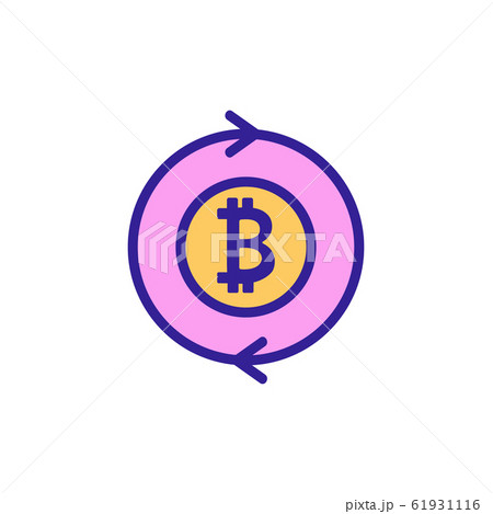Exchange bitcoin icon vector. Isolated contour symbol illustration 61931116