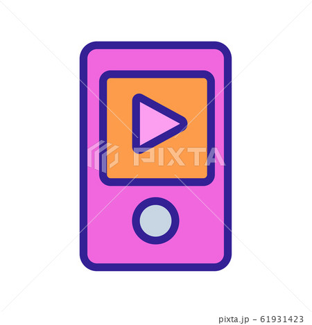 Music player icon vector. Isolated contour symbol illustration Music player icon vector. Isolated contour symbol illustration 61931423