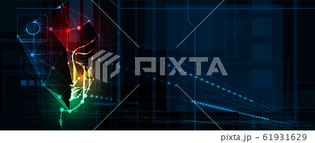 Artificial intelligence. Technology web background Artificial intelligence. Technology web background 61931629