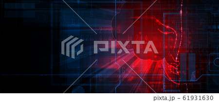 Artificial intelligence. Technology web background Artificial intelligence. Technology web background 61931630