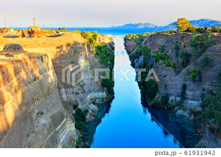 Aerial view of the Corinth Canal in Greece Aerial view of the Corinth Canal in Greece 61931942