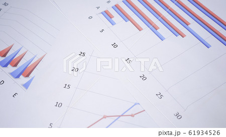 グラフ ビジネス書類 イメージ グラフ ビジネス書類 イメージ 61934526