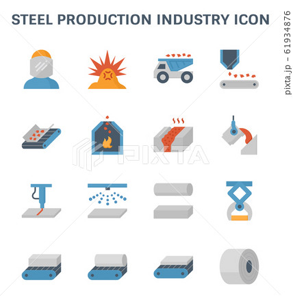 steel production icon 61934876