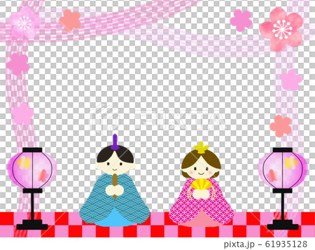 ひな祭りフレーム１ 61935128