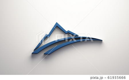 Mountain road logo. 3D Render illustration Mountain road logo. 3D Render illustration 61935666