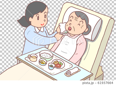 要介護者への食事介助 要介護者への食事介助 61937664