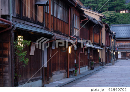 石川金沢_ひがし茶屋街夜景 石川金沢_ひがし茶屋街夜景 61940702