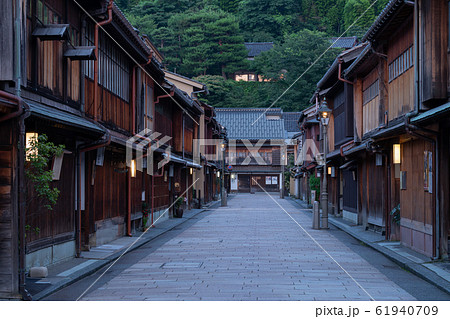 石川金沢_ひがし茶屋街夜景 61940709