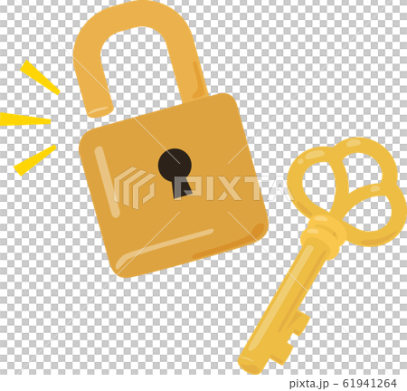 開いた南京錠と鍵 開いた南京錠と鍵 61941264