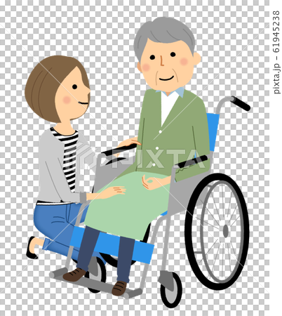 坐輪椅的老人 61945238