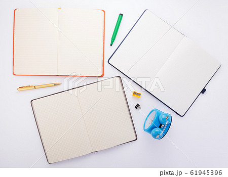 notepad or notebook paper at white background 61945396
