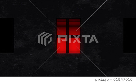 Large red window in ghetto district houseのイラスト素材 [61947016] - PIXTA