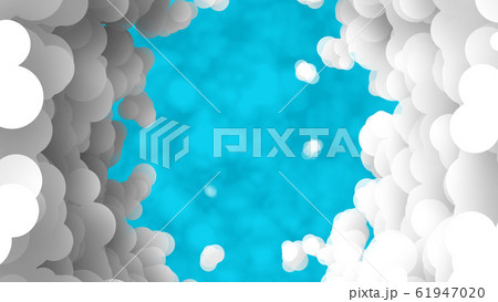 Window in white and grey clouds 61947020