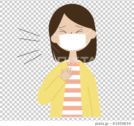 Cough, woman, sickness, mask Cough, woman, sickness, mask 61950634