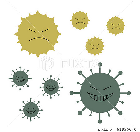 ウイルス インフルエンザ コロナウイルスのイラスト素材