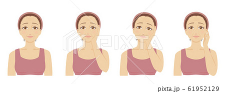 人物 老いに悩む 女性 セット 人物 老いに悩む 女性 セット 61952129