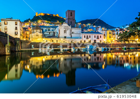 The village of Bosa in Sardinia 61953048