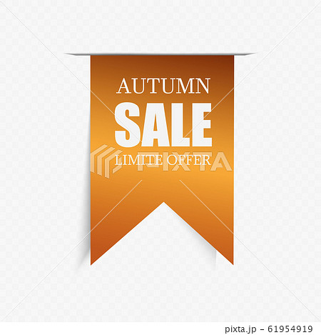 Autumn sale tags isolated. Vector paper scroll banners. Autumn sale tags isolated. Vector paper scroll banners. 61954919
