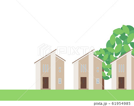 建売住宅のイラストのイラスト素材