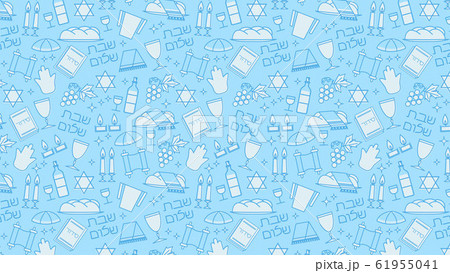 Shabbat blue background 61955041