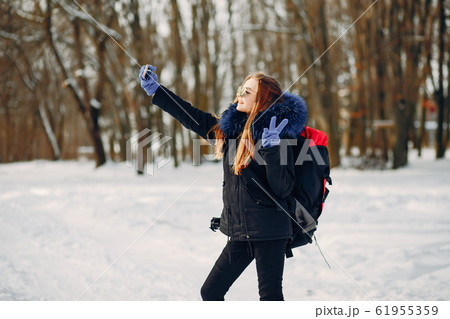 girl with backpack girl with backpack 61955359
