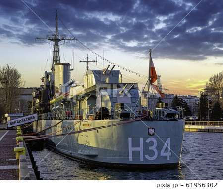 Polish warship - museum ORP Blyskawica (Lightning) - grom-class destroyer - Gdynia, Poland Polish warship - museum ORP Blyskawica (Lightning) - grom-class destroyer - Gdynia, Poland 61956302