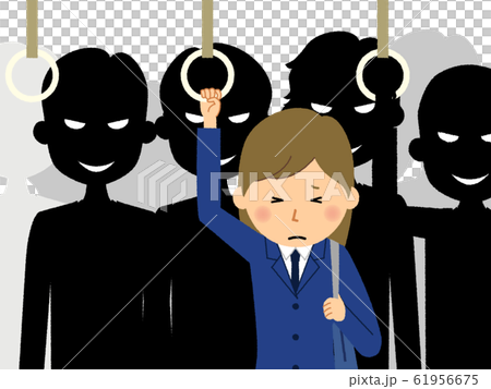 学生　通学電車　痴漢 61956675