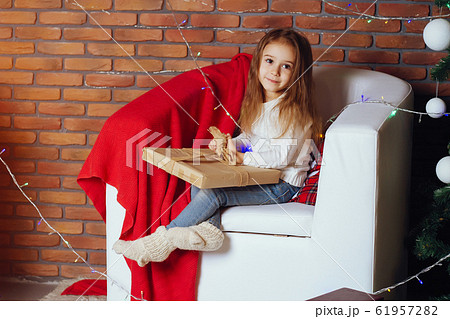 Little girl in a studio 61957282