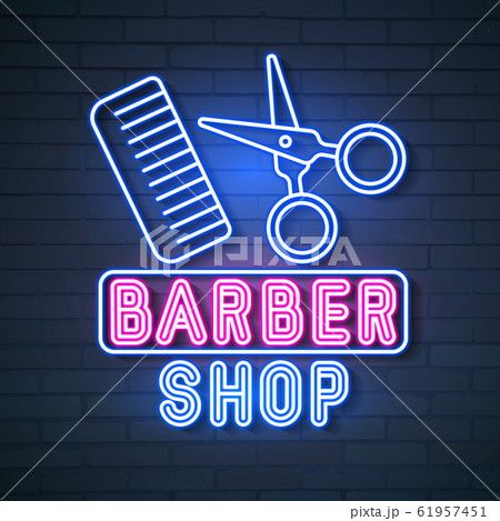 Vector Of Logo Neon Sign Barber Shop For Your Vector Of Logo Neon Sign Barber Shop For Your 61957451
