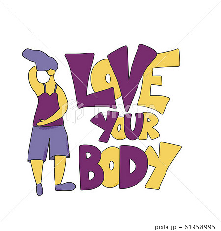 Body positive concept. Vector color flat design. 61958995
