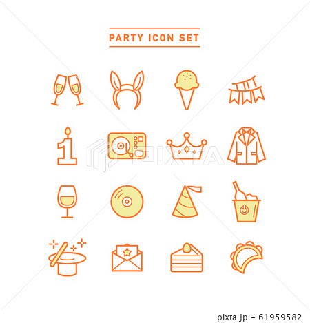 PARTY ICON SET 61959582