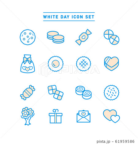 WHITE DAY ICON SET 61959586