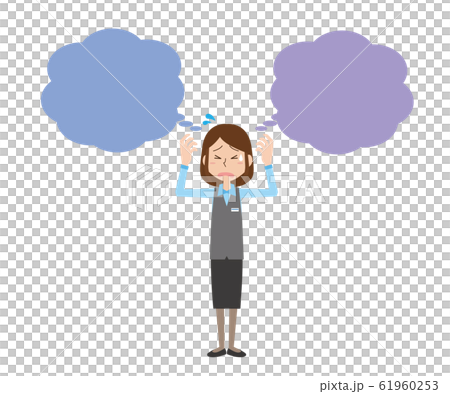Office worker, woman, melancholy, trouble, nayam, refusal to work 61960253