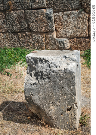 Greek column in Delphi, Greece Greek column in Delphi, Greece 61961639
