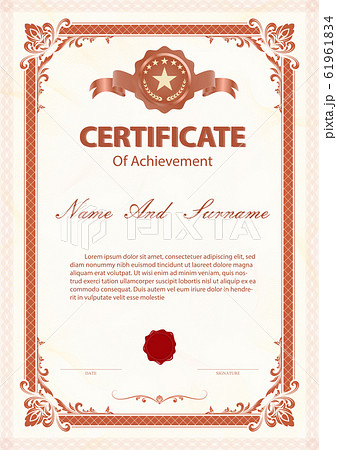 Certificate vintage style 61961834