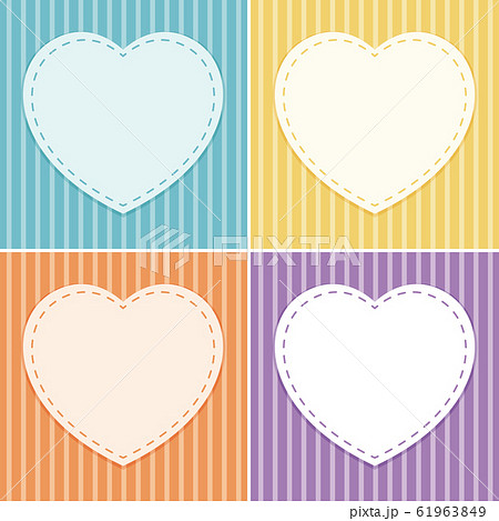 Background template with heart frame 61963849