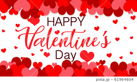 Valentine theme with red hearts on white Valentine theme with red hearts on white 61964604