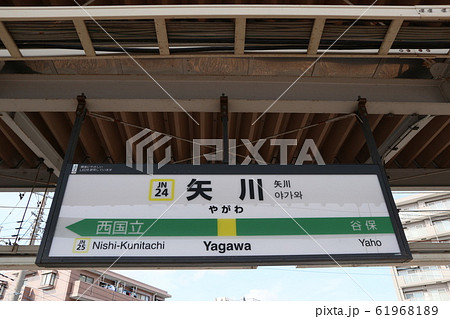 矢川駅の駅名表示版(南武線) 矢川駅の駅名表示版(南武線) 61968189