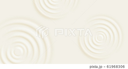 Milk ripple background. Cosmetic cream or shampoo with concentric circles on surface. Vector milk product texture template 61968306