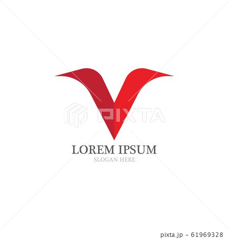 V Logo Template vector icon illustration V Logo Template vector icon illustration 61969328