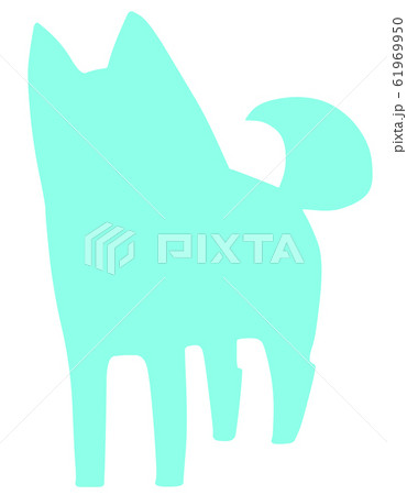 犬シルエット(水色) 犬シルエット(水色) 61969950