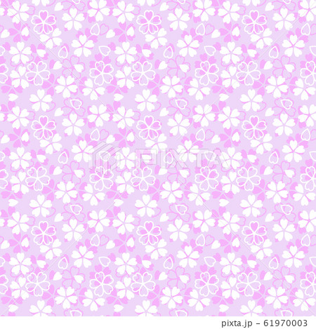 春の桜。縦にも横にも柄が繋がります。並べて好きな大きさで使えます。 61970003