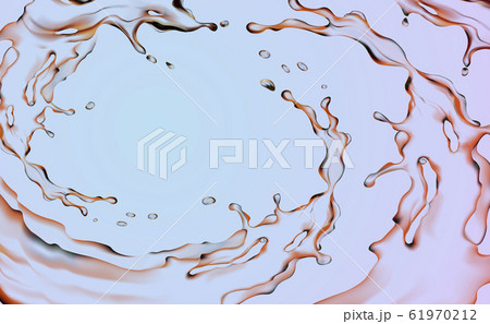 Illustration of a background with water splashes. The circulation of fluid. A 3D vector. 61970212