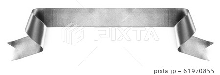 Satin ribbon banner on white 61970855