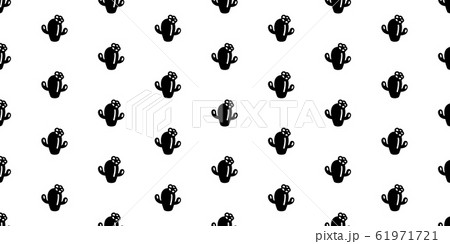 cactus seamless pattern vector Desert botanica flower garden plant scarf isolated repeat wallpaper tile background cartoon illustration design 61971721