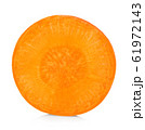Carrot slice  isolated close-up on white 61972143
