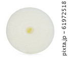 White onion slice close-up on white background. 61972518